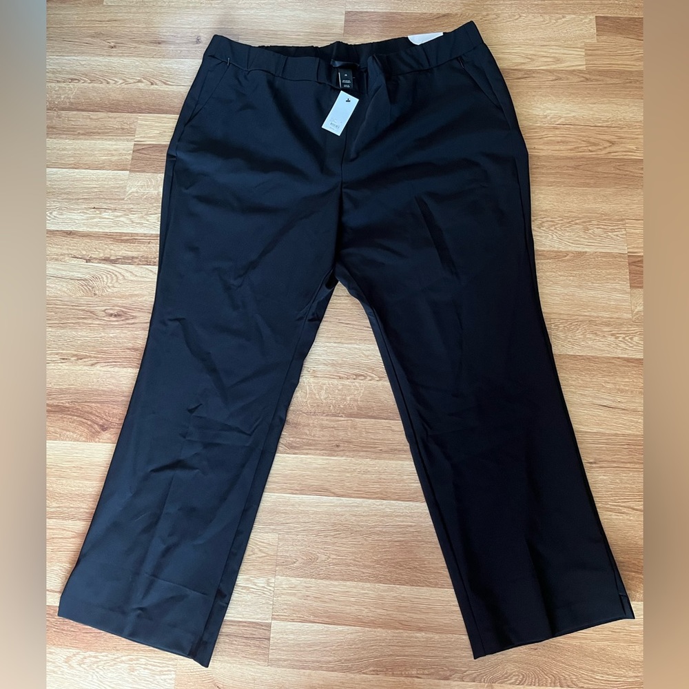 Lane Bryant Straight On The Go Mid Rise Black Pants Size 26